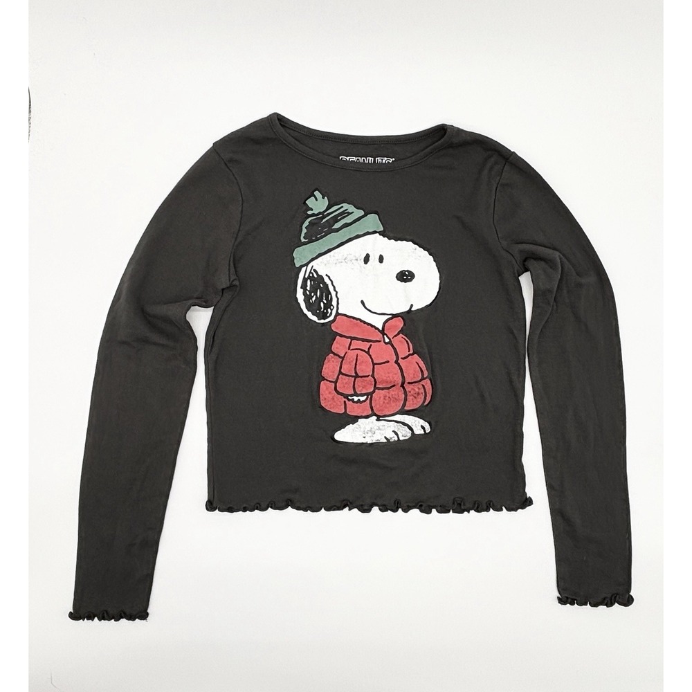 Snoopy Long Sleeve Grey Tee Youth Xl